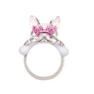 Kate Spade Francois French bulldog ring